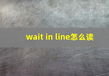 wait in line怎么读